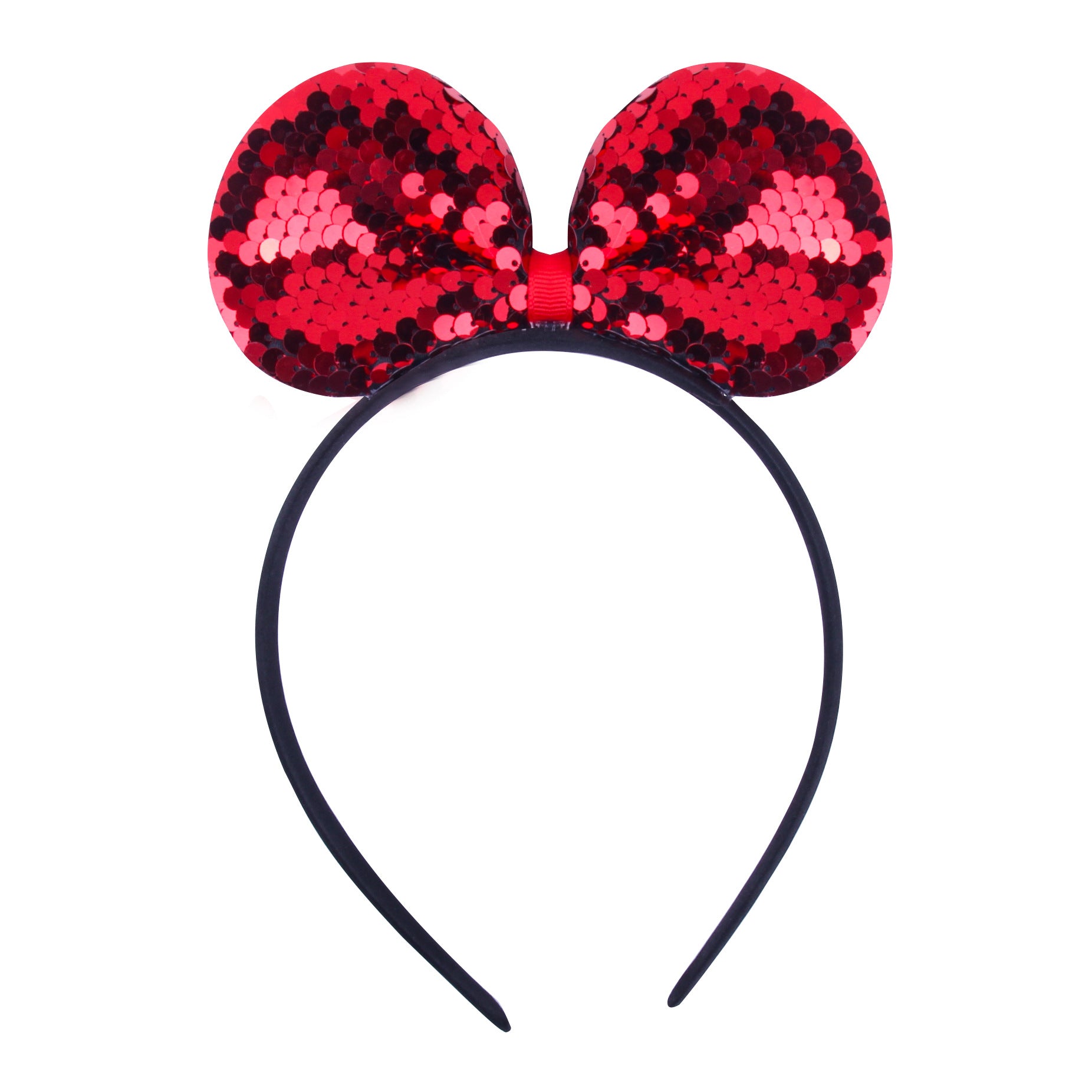 Minnie Red Sequin Party Hairband - Twisty Locks  - Kids and Women Hair Accessories, Fashion Clothing and Jewellery India