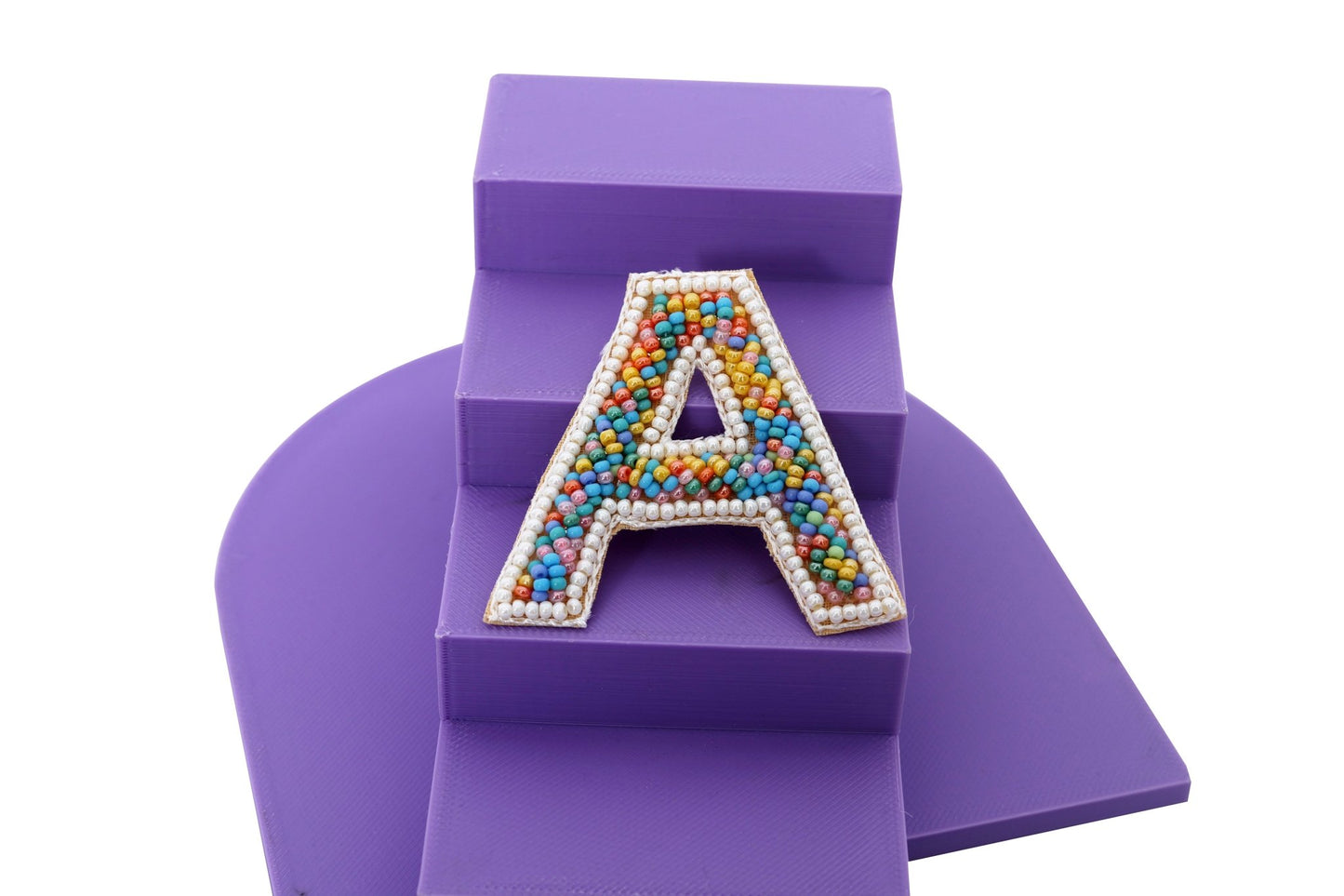 Multicolour Embroidered Alphabet Clip - Twisty Locks  - Kids and Women Hair Accessories, Fashion Clothing and Jewellery India