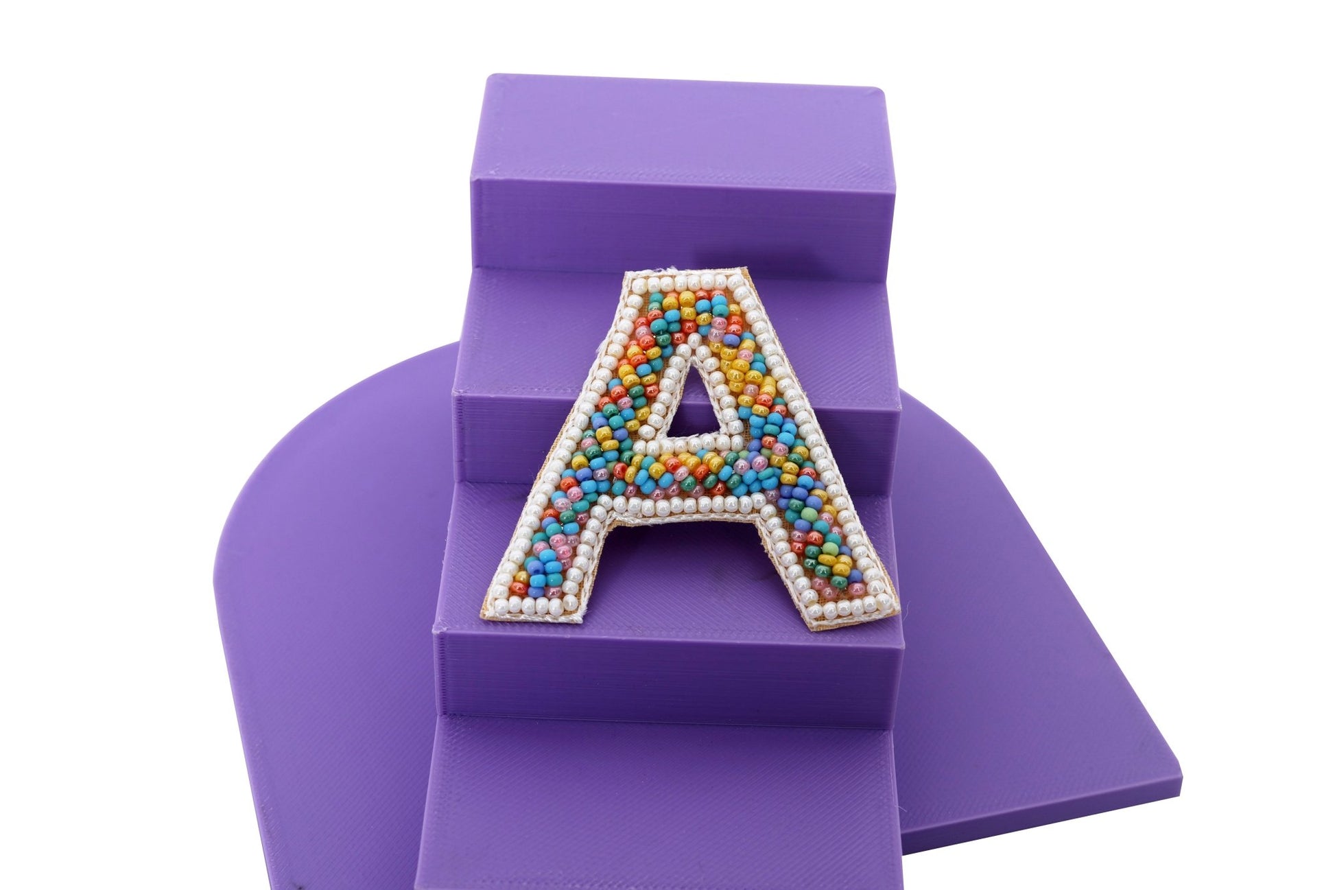 Multicolour Embroidered Alphabet Clip - Twisty Locks  - Kids and Women Hair Accessories, Fashion Clothing and Jewellery India