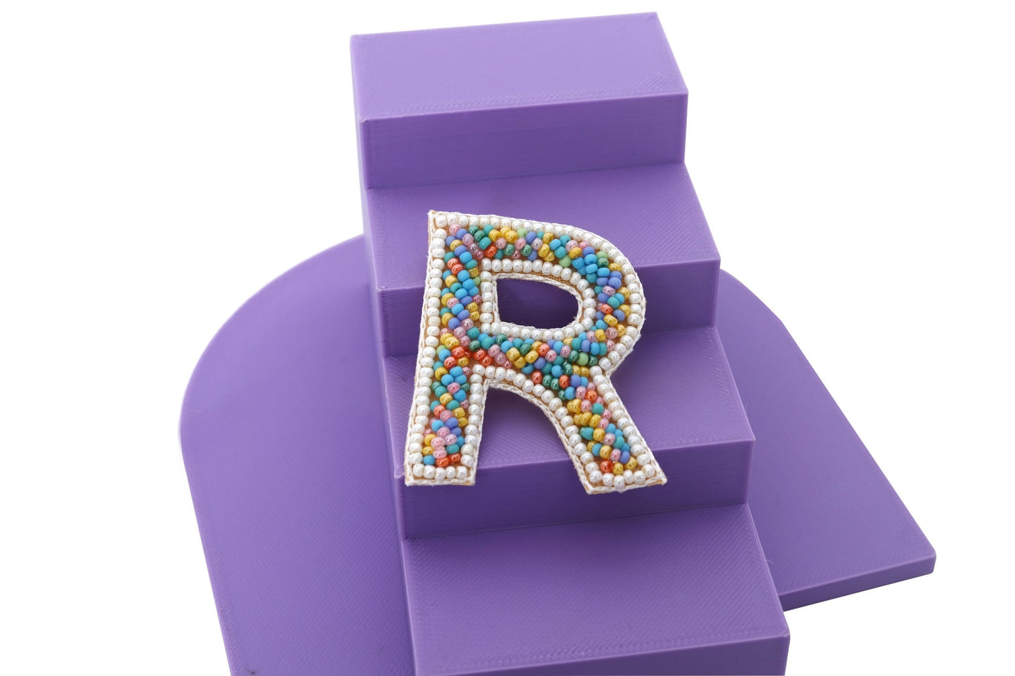 Multicolour Embroidered Alphabet Clip - Twisty Locks  - Kids and Women Hair Accessories, Fashion Clothing and Jewellery India