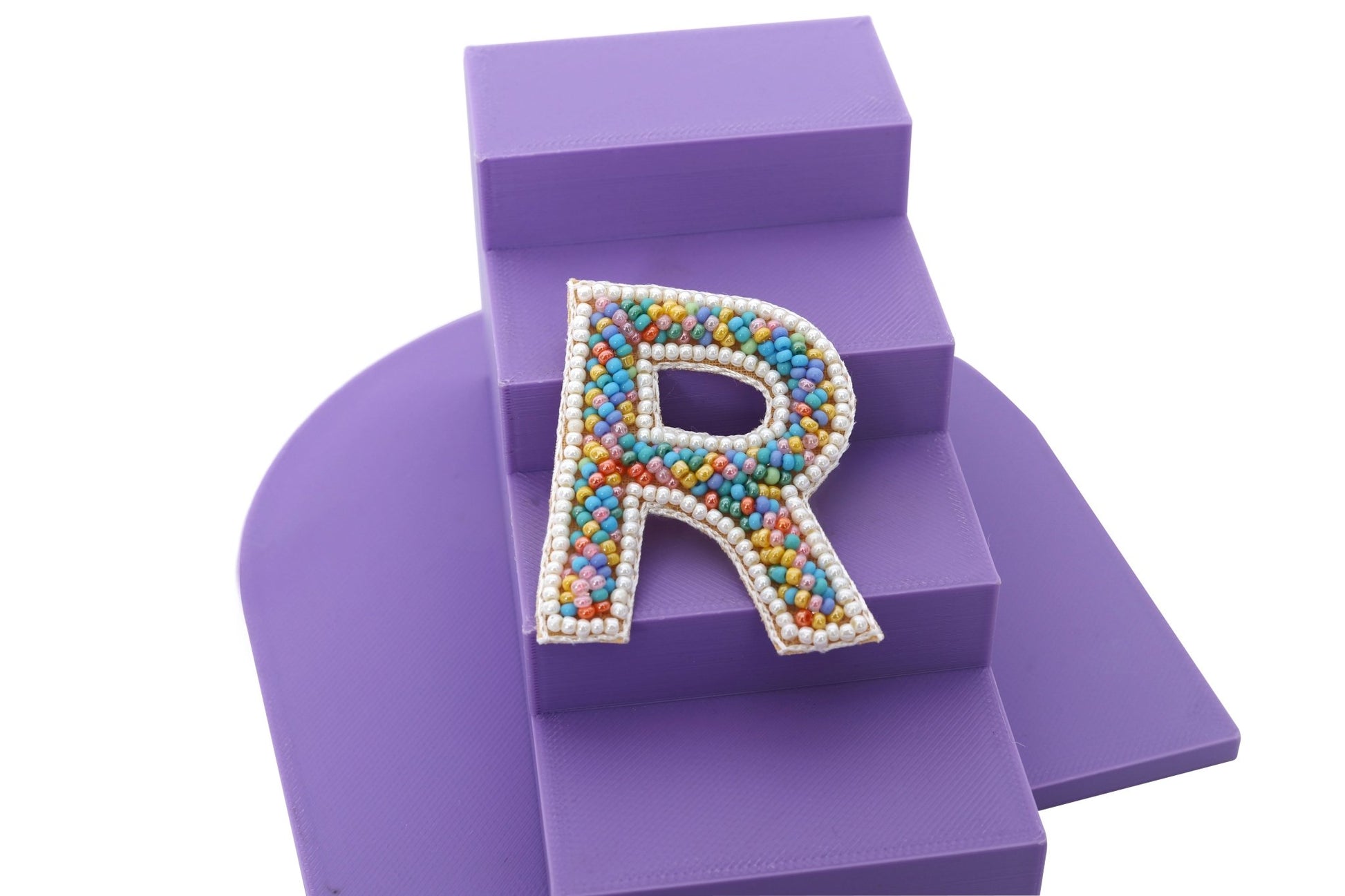 Multicolour Embroidered Alphabet Clip - Twisty Locks  - Kids and Women Hair Accessories, Fashion Clothing and Jewellery India