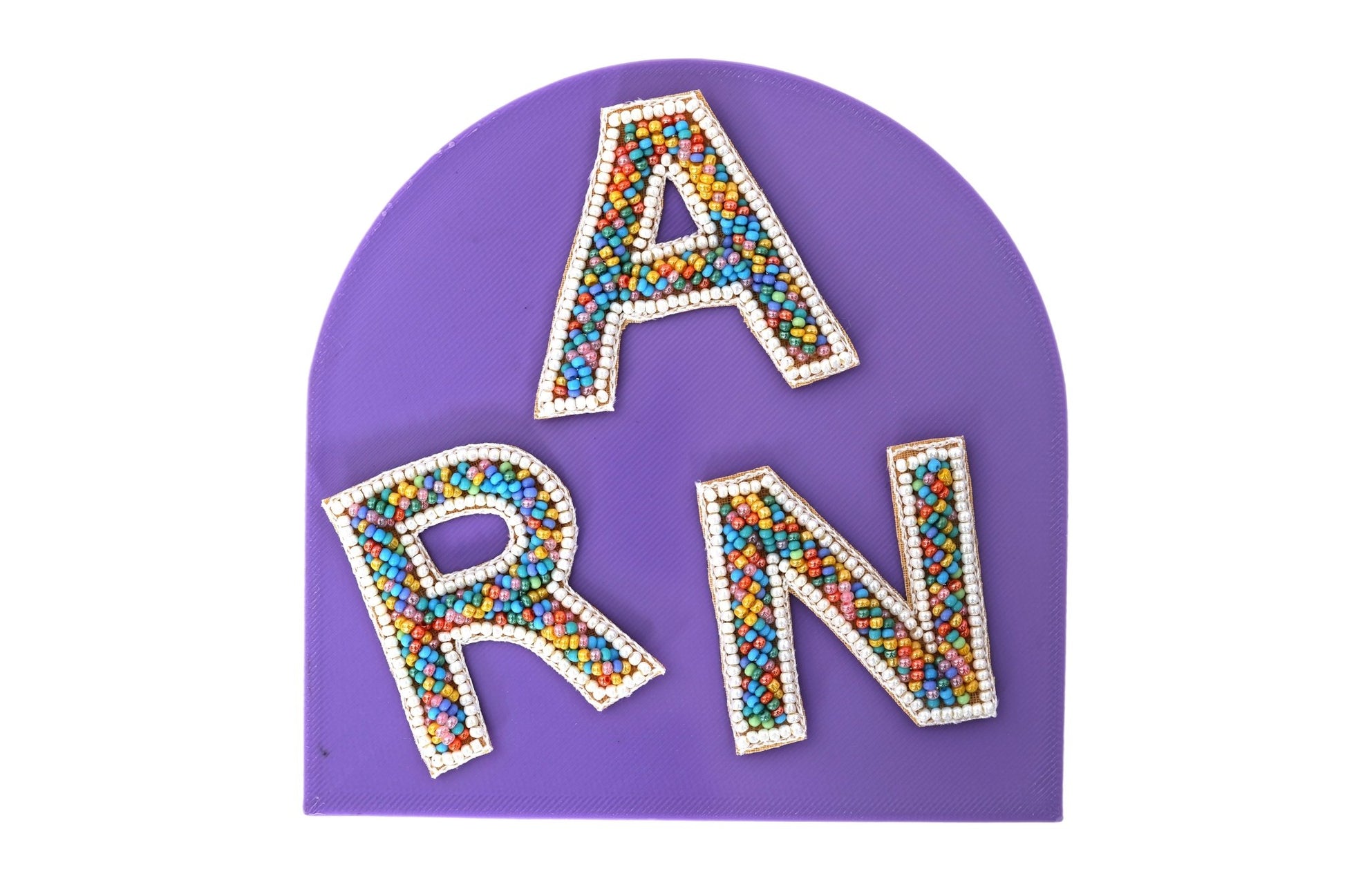 Multicolour Embroidered Alphabet Clip - Twisty Locks  - Kids and Women Hair Accessories, Fashion Clothing and Jewellery India