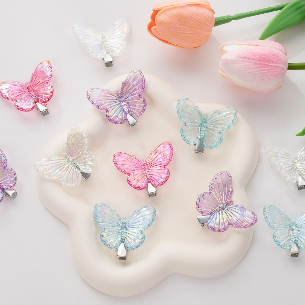 Pastel Butterfly Hair Clips-  Set of 8 - Twisty Locks  - Kids and Women Hair Accessories, Fashion Clothing and Jewellery India