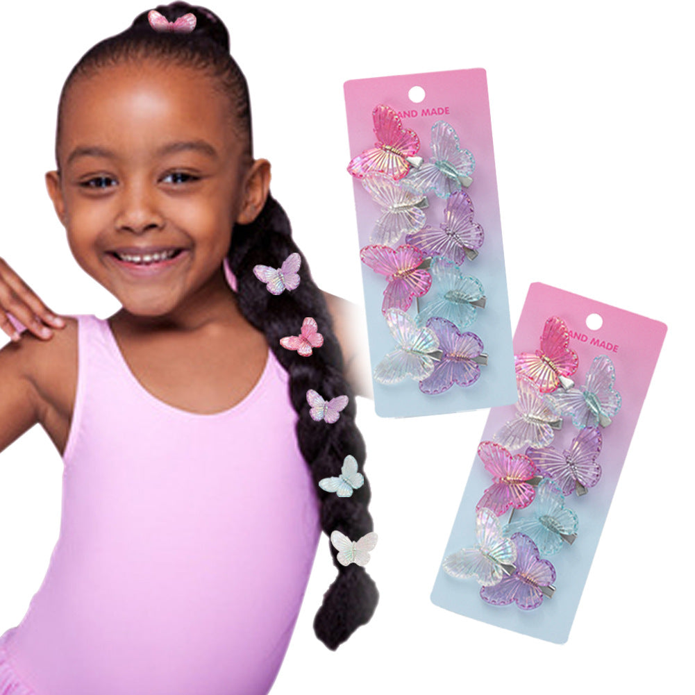Pastel Butterfly Hair Clips-  Set of 8 - Twisty Locks  - Kids and Women Hair Accessories, Fashion Clothing and Jewellery India