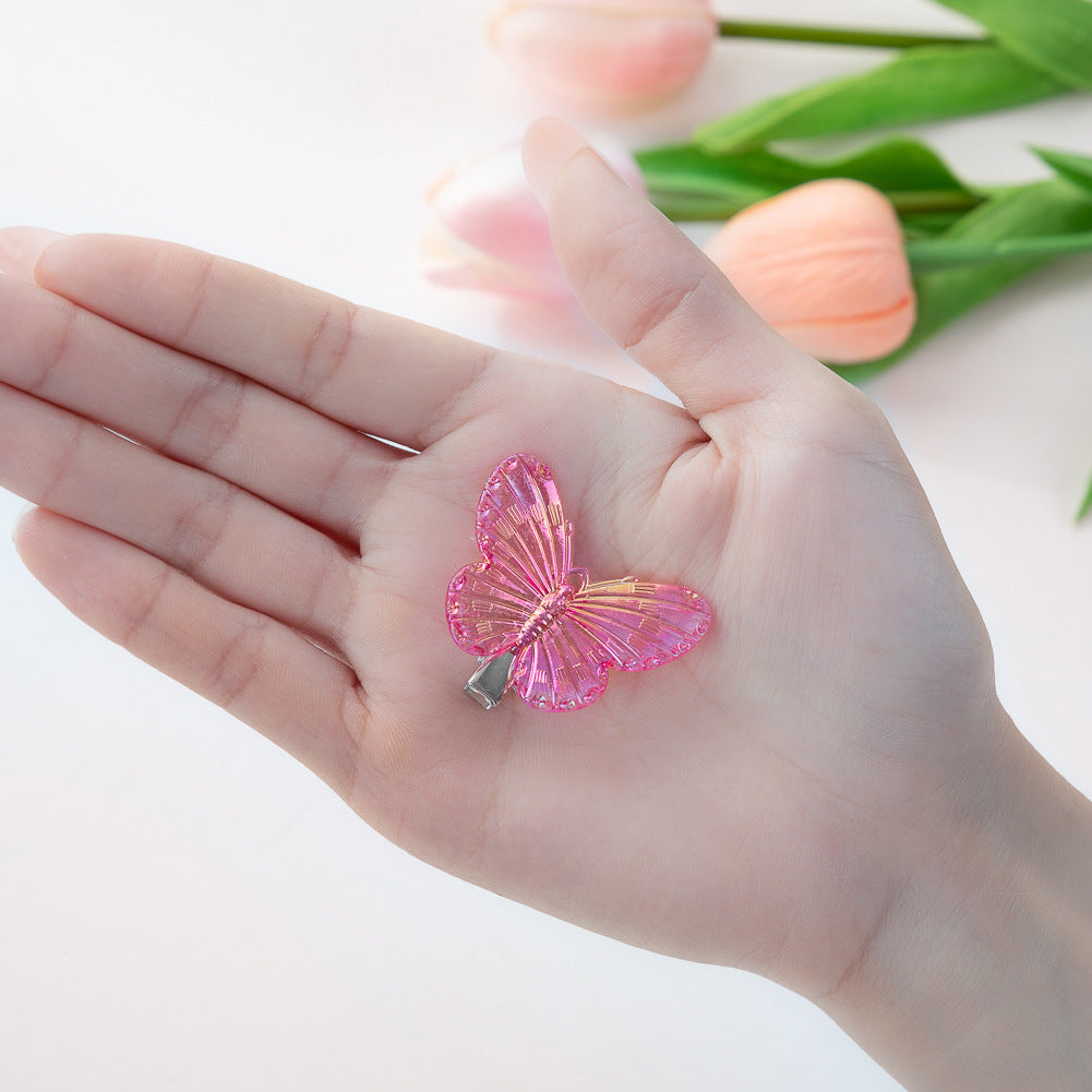 Pastel Butterfly Hair Clips-  Set of 8 - Twisty Locks  - Kids and Women Hair Accessories, Fashion Clothing and Jewellery India