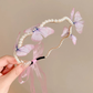 Pearl and Organza Butterfly Party Hairband - Twisty Locks  - Kids and Women Hair Accessories, Fashion Clothing and Jewellery India