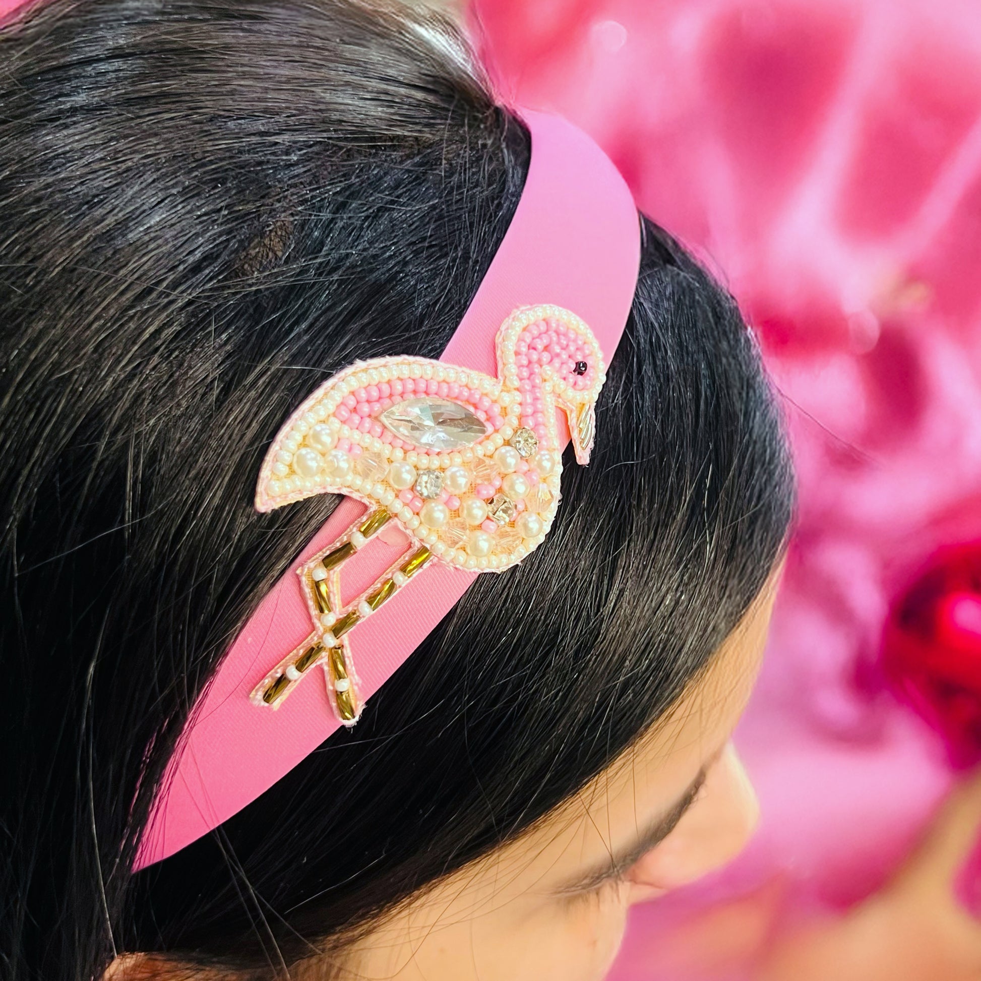 Pink Flamingo Hairband - Twisty Locks  - Kids and Women Hair Accessories, Fashion Clothing and Jewellery India
