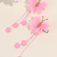 Pink Organza Butterfly Clips with Floral Tail - Set of 2 - Twisty Locks  - Kids and Women Hair Accessories, Fashion Clothing and Jewellery India
