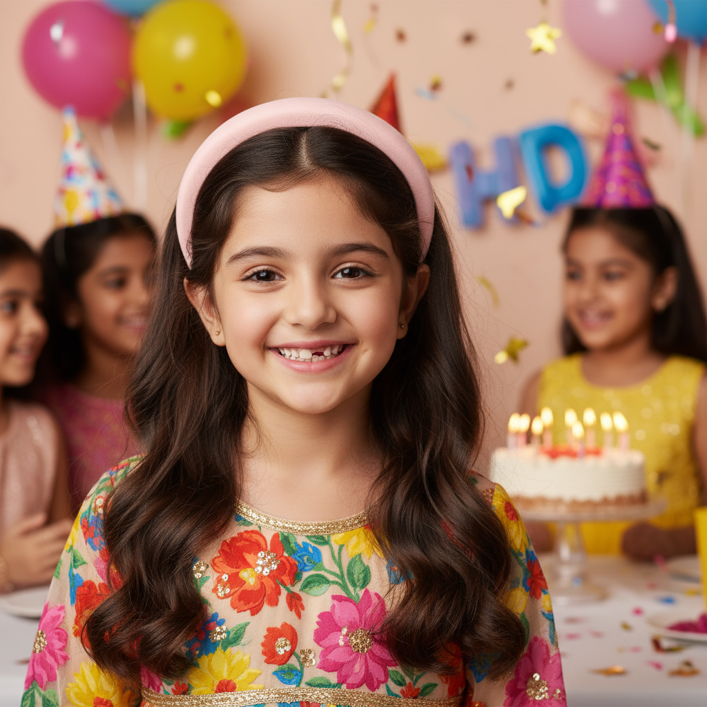 Pink Puff Hairband - Twisty Locks  - Kids and Women Hair Accessories, Fashion Clothing and Jewellery India