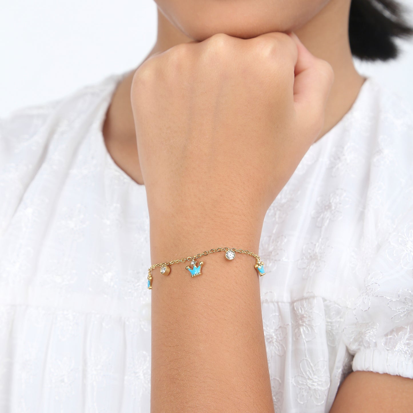 Princess 18K Gold Plated Children's Bracelet - Twisty Locks  - Kids and Women Hair Accessories, Fashion Clothing and Jewellery India