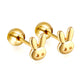 Rabbits 18K Gold Plated Children's Earrings - Twisty Locks  - Kids and Women Hair Accessories, Fashion Clothing and Jewellery India