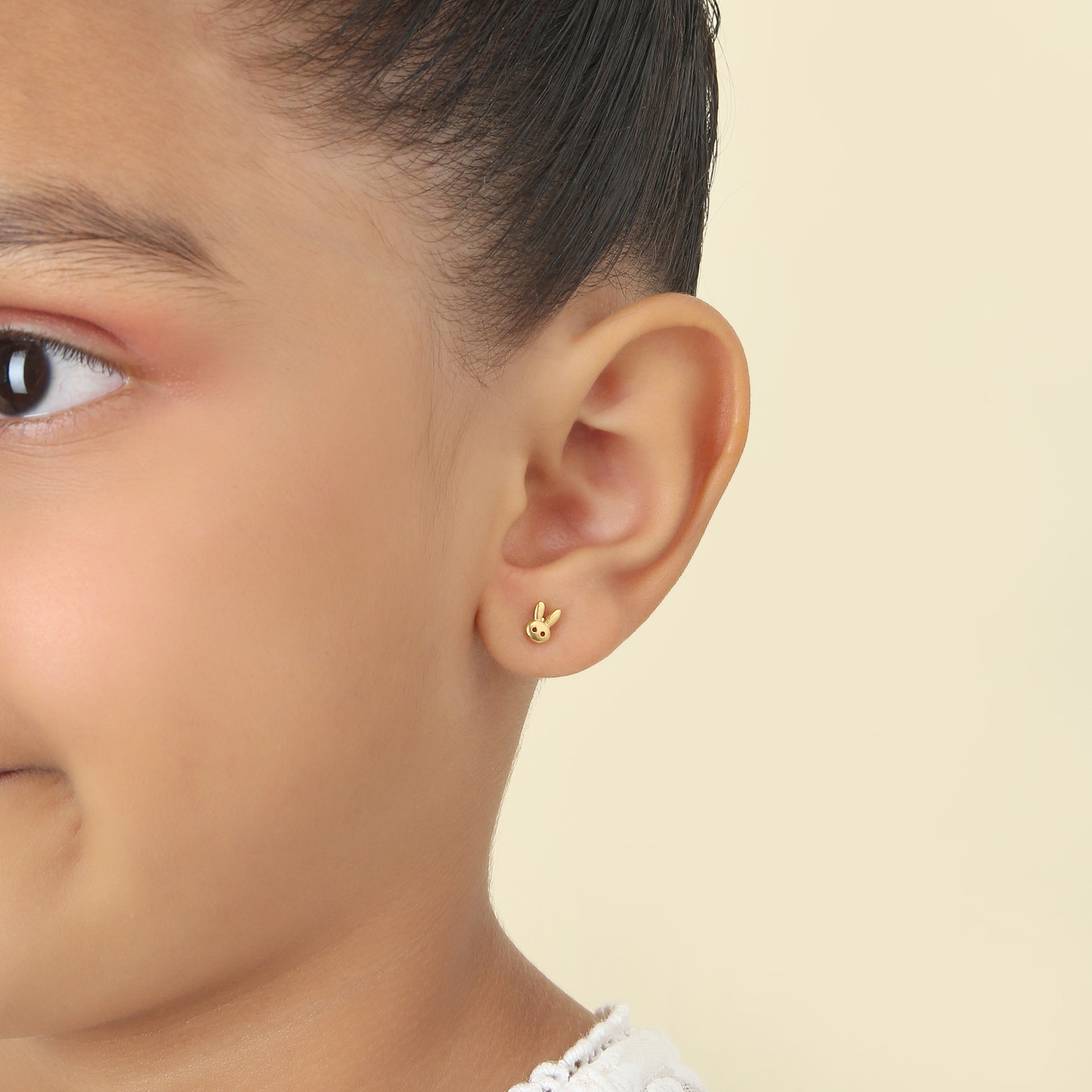 Rabbits 18K Gold Plated Children's Earrings - Twisty Locks  - Kids and Women Hair Accessories, Fashion Clothing and Jewellery India