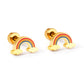 Rainbow Cloud 18K Gold Plated Children's Earrings - Twisty Locks  - Kids and Women Hair Accessories, Fashion Clothing and Jewellery India