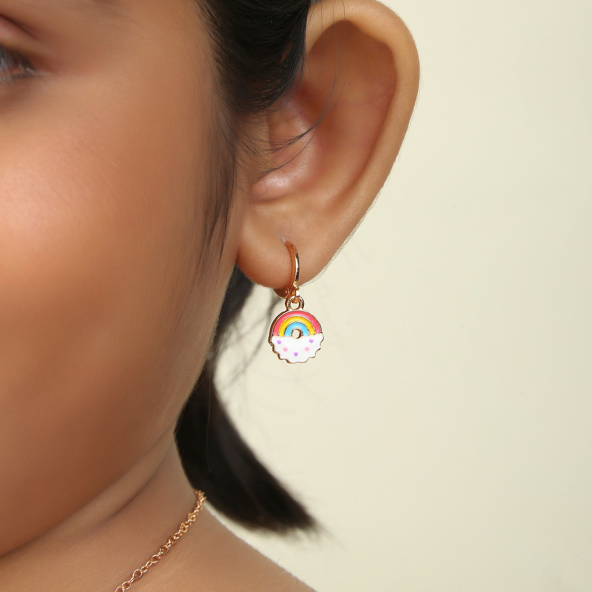 Rainbow Donut 3 Pc Jewellery Set - Twisty Locks  - Kids and Women Hair Accessories, Fashion Clothing and Jewellery India