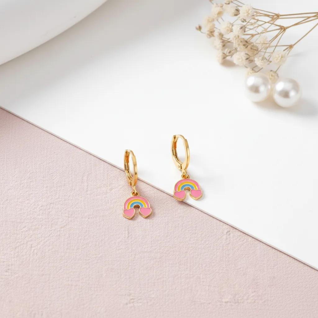 Rainbow Heart 3 Pc Jewellery Set - Twisty Locks  - Kids and Women Hair Accessories, Fashion Clothing and Jewellery India