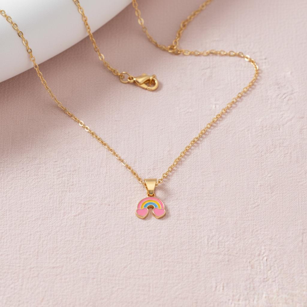 Rainbow Heart 3 Pc Jewellery Set - Twisty Locks  - Kids and Women Hair Accessories, Fashion Clothing and Jewellery India