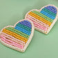 Rainbow Hearts Hair Clips Set - Twisty Locks  - Kids and Women Hair Accessories, Fashion Clothing and Jewellery India