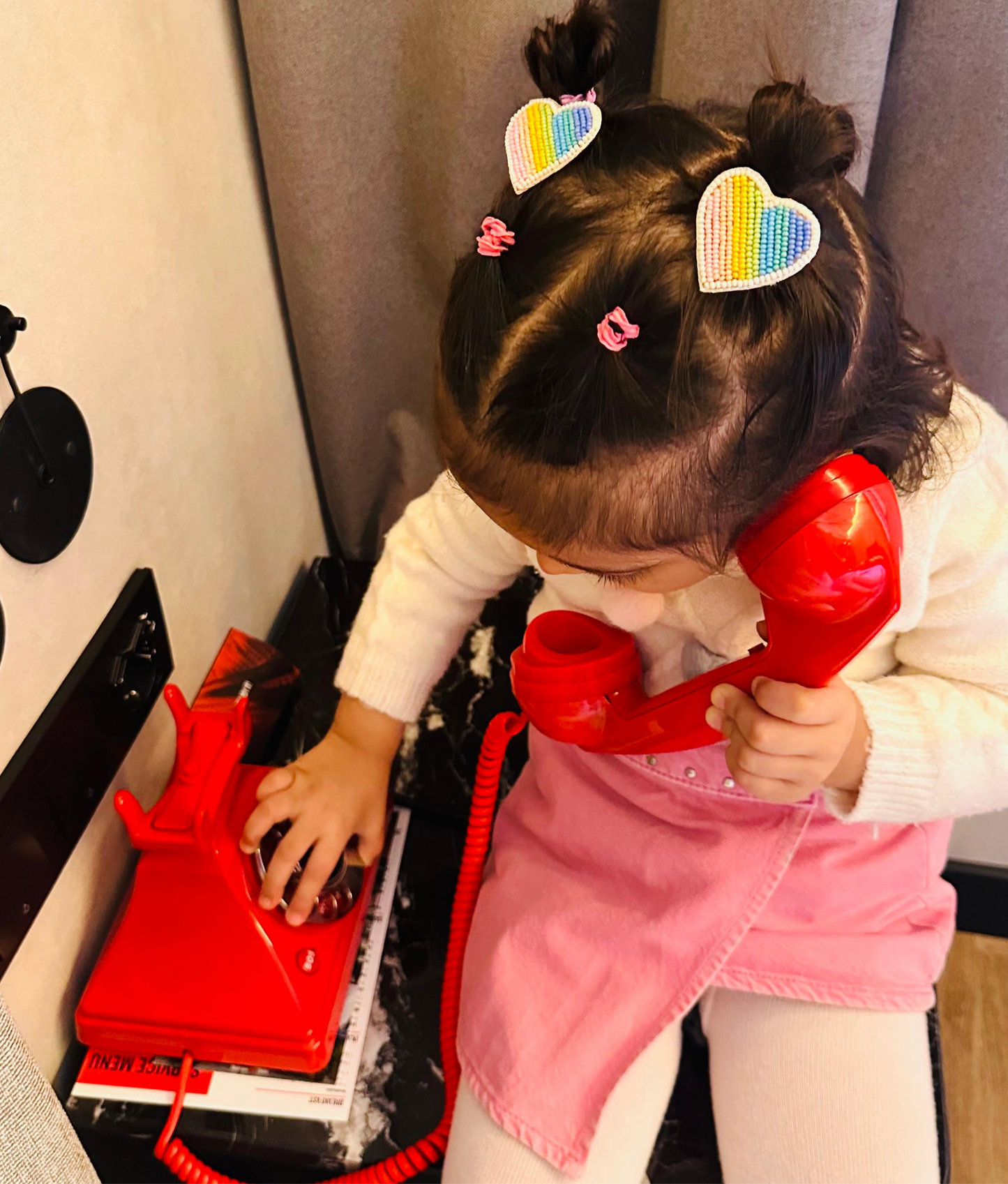 Rainbow Hearts Hair Clips Set - Twisty Locks  - Kids and Women Hair Accessories, Fashion Clothing and Jewellery India