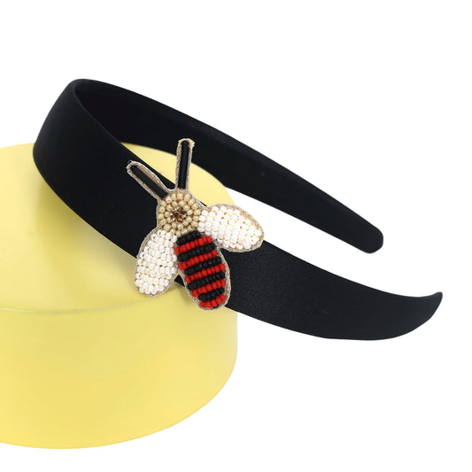Red Bee Black Hairband - Twisty Locks  - Kids and Women Hair Accessories, Fashion Clothing and Jewellery India