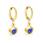 Sapphire Flower Hoops gold earrings – main product shot on white by Twisty Locks