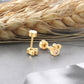 Sparkle Crown gold earrings side angle – princess kids jewellery by Twisty Locks