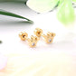 Sparkle Crown gold earrings flat lay – poke free children's earrings by Twisty Locks