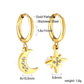 Sparkle Sun & Moon 18K Gold Plated Children's Hoops - Twisty Locks  - Kids and Women Hair Accessories, Fashion Clothing and Jewellery India