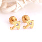Sparkle Umbrella 18K Gold Plated Children's Earrings - Twisty Locks  - Kids and Women Hair Accessories, Fashion Clothing and Jewellery India