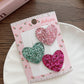 Sparkly Heart Tic Tac Clips- Set of 3 - Twisty Locks  - Kids and Women Hair Accessories, Fashion Clothing and Jewellery India