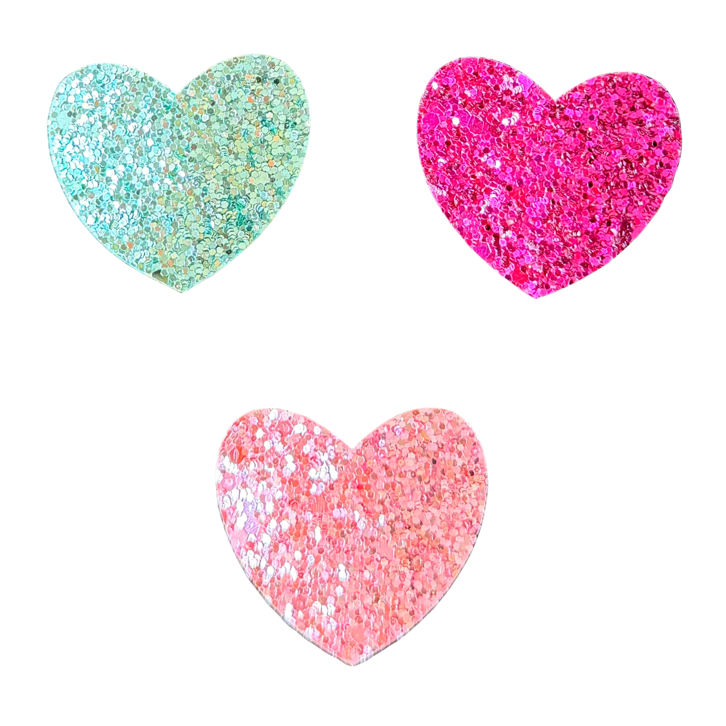 Sparkly Heart Tic Tac Clips- Set of 3 - Twisty Locks  - Kids and Women Hair Accessories, Fashion Clothing and Jewellery India