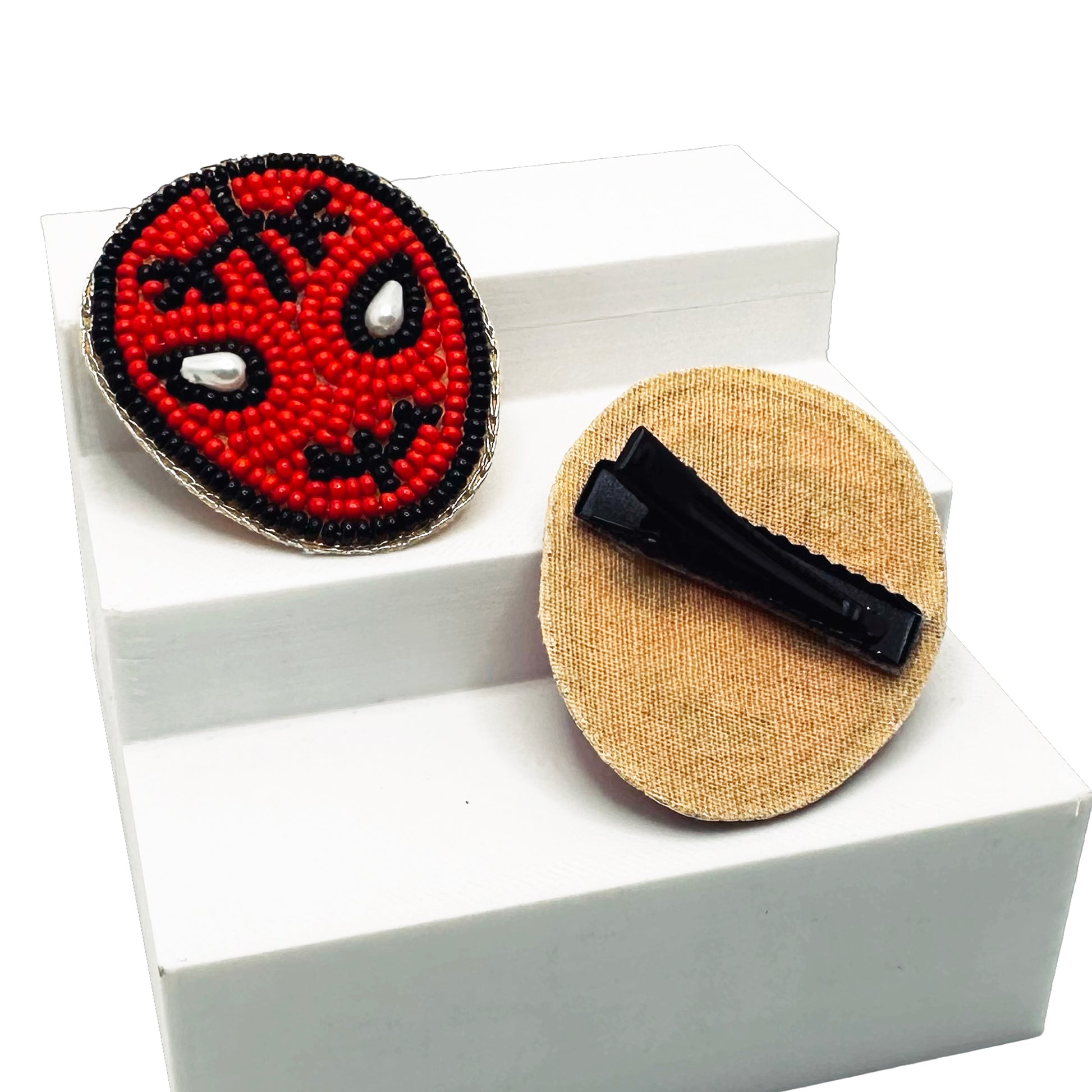Spidey Man Embroidered Hair Clips - Set of 2 - Twisty Locks  - Kids and Women Hair Accessories, Fashion Clothing and Jewellery India