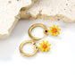 Sunflower Hoops 18K Gold Plated Children's Earrings - Twisty Locks  - Kids and Women Hair Accessories, Fashion Clothing and Jewellery India