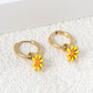 Sunflower Hoops 18K Gold Plated Children's Earrings - Twisty Locks  - Kids and Women Hair Accessories, Fashion Clothing and Jewellery India
