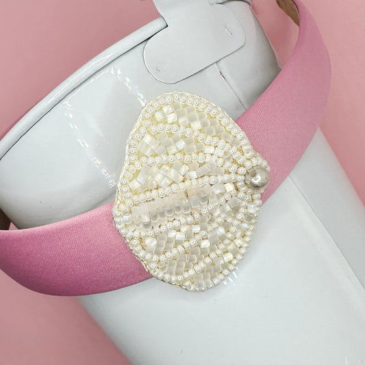 White Seashell Pink Hairband - Twisty Locks  - Kids and Women Hair Accessories, Fashion Clothing and Jewellery India
