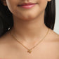 Sparkle Butterfly kids necklace on model – gold jewellery for little ones by Twisty Locks